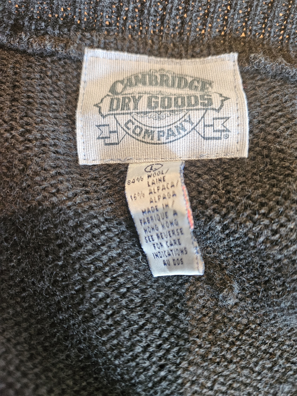 Cambridge Dry Goods Men's Charcoal Crewneck Sweater